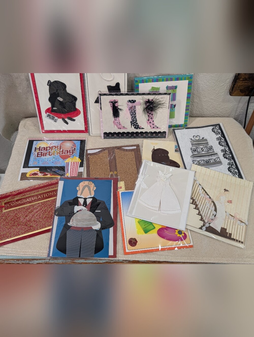 Greeting Cards mixed bundle of 13 handmade various occassions wedding birthday